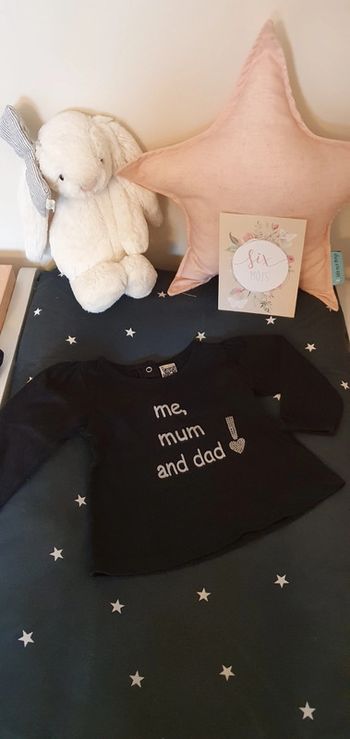 Tee-shirt noir TAO Tape à l'œil taille 6 mois en très bon état