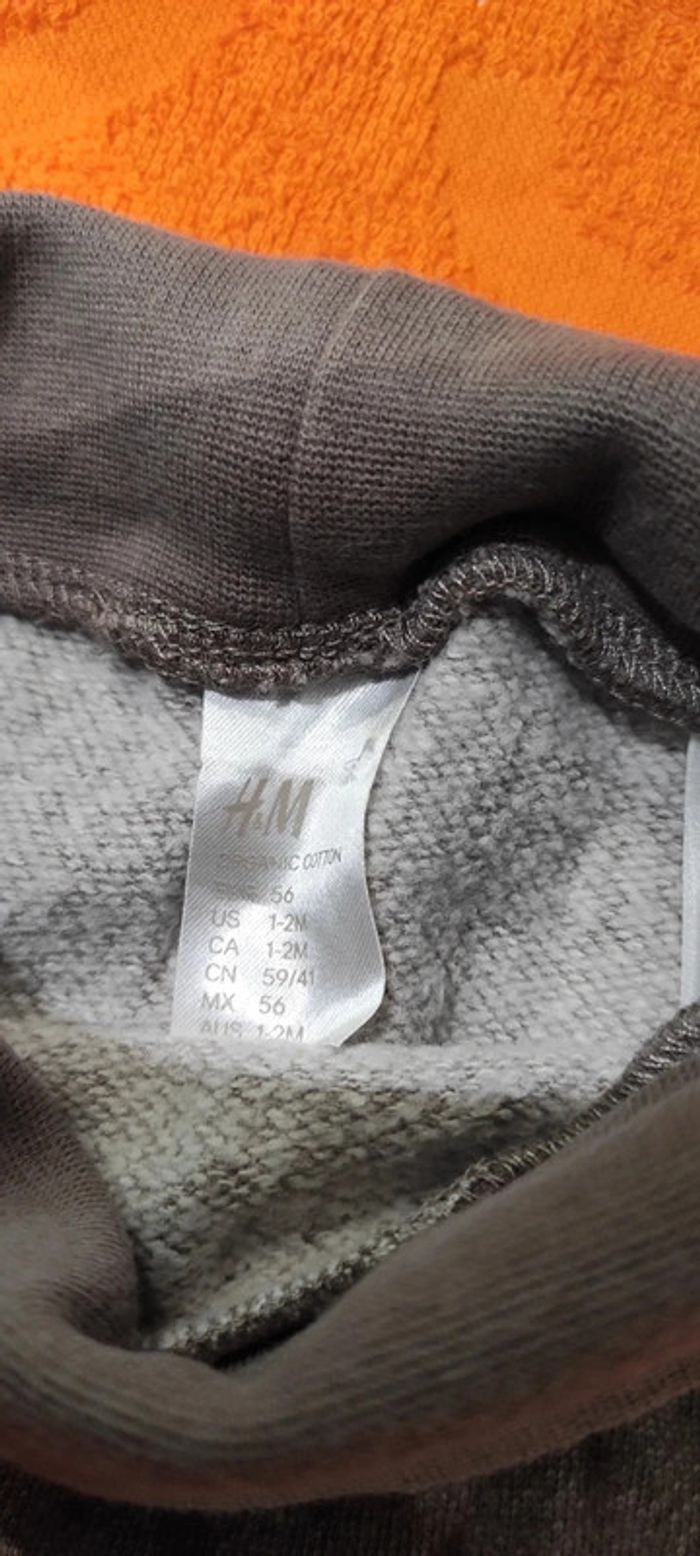 Pantalon coton H&M 1-2 mois 56 cm - photo numéro 3