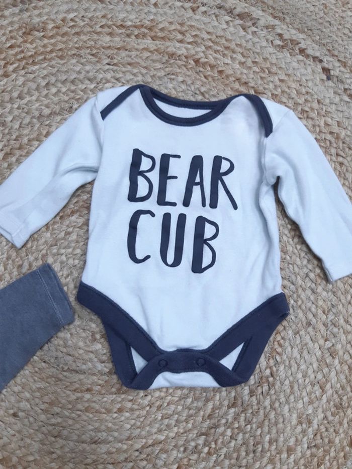 Ensembles bonnet, bodies manches longues et pantalon 3 mois - photo numéro 3