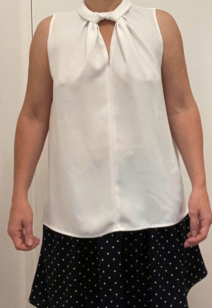 Haut blanc sans manche élégant M - photo numéro 4