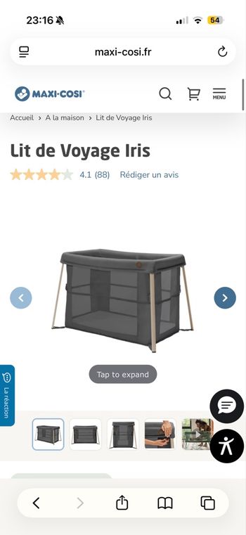 Lit parapluie maxi cosi iris 