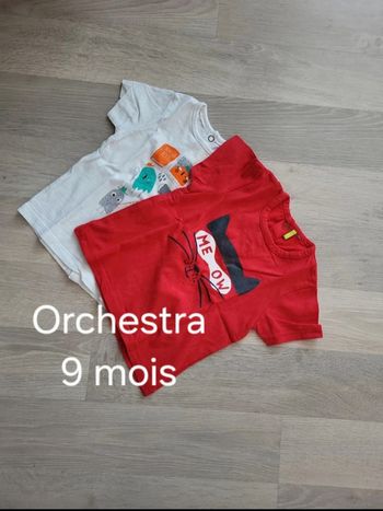 Lot tee-shirts "Orchestra" 9mois