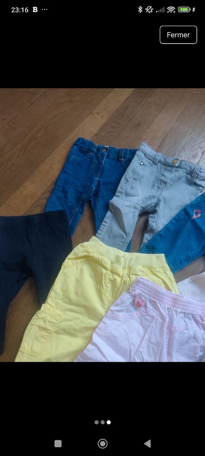 Lot pantalons 6 mois fille - photo numéro 3