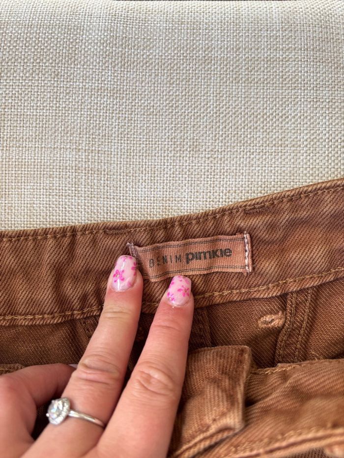 short en jean marron - photo numéro 2