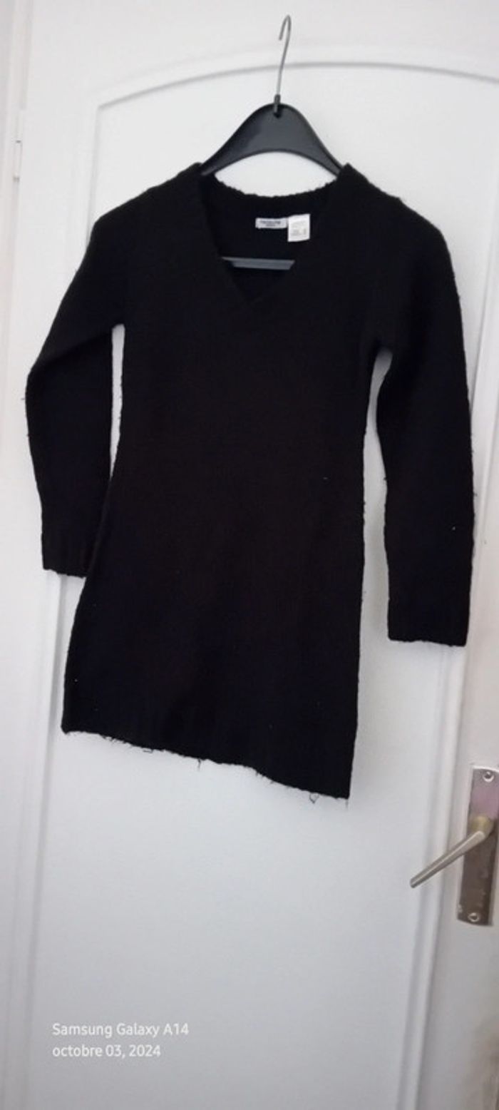 Robe pull col en V noire fille 10 ans la redoute - photo numéro 5