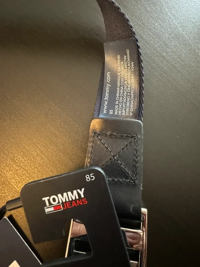 Ceinture Tommy Jeans bleu marine taille 85 cm - photo numéro 4