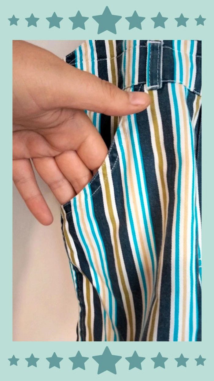 🍄 Salopette short rayée 18 mois - photo numéro 4