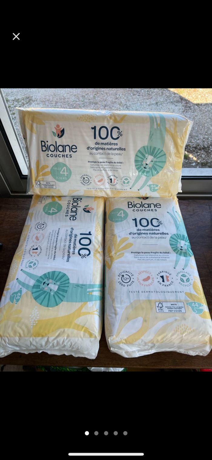 Lots de 24 paquets de couche biolane