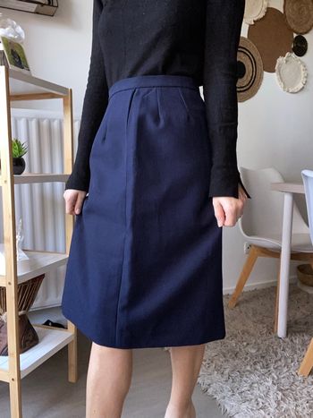 Jupe bleu marine vintage taille 36/38