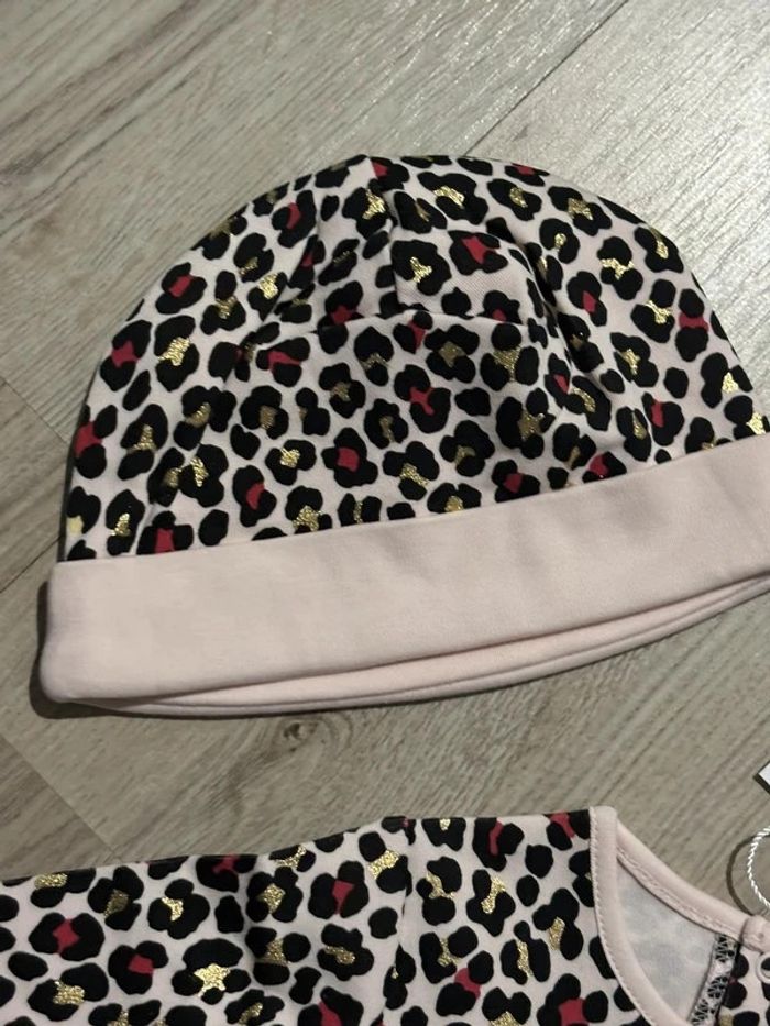 Ensemble 3 pièce pyjama bonnet pour bébé fille 3 mois Michael Kors - photo numéro 4