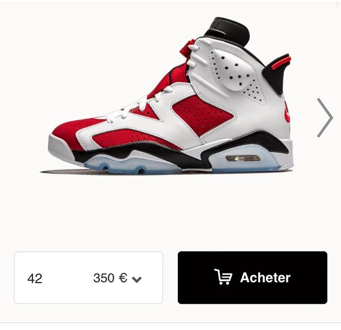 Nike Jordan 6 Retro Carmine - photo numéro 2