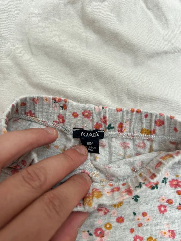 Lot de vêtements 18 mois en coton - legging haut manches longues et pyjama bodies été - photo numéro 6