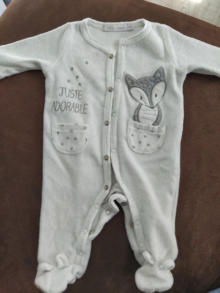 Pyjama velours blanc