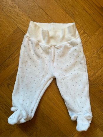 Pantalon blanc à petites étoiles grises 3 mois
