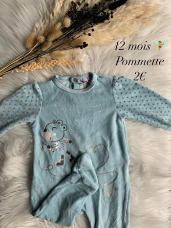 Pyjama 🧚‍♀️ 12 mois 🧚‍♀️ Pommette