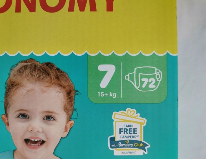 Pampers baby dry, taille 7, 15kg et plus, 72 couches - photo numéro 2
