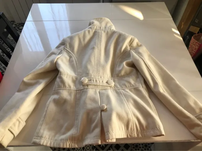 Manteau court etam blanc cassé - photo numéro 2