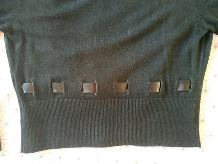 Cardigan court avec lien en satin - photo numéro 4