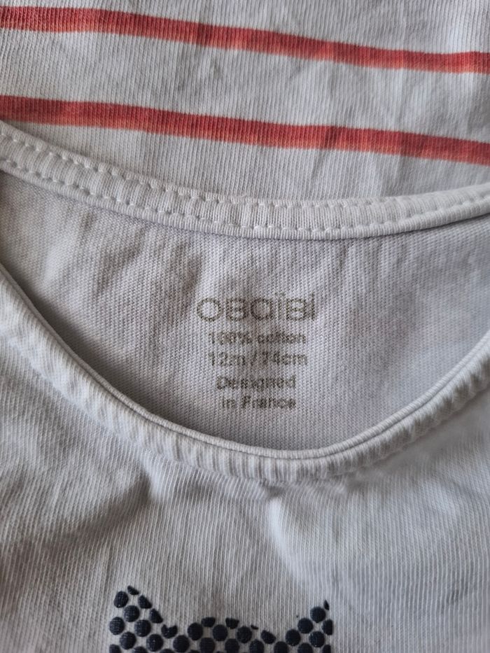 Jolie sweat Manches longues léger fille taille 12mois. Très bon état. Marque obaibi - photo numéro 8