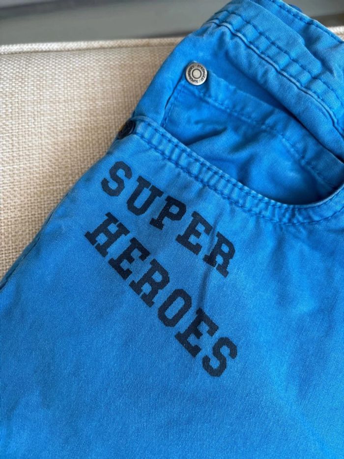 Bermuda bleu superman taille 10 ans - photo numéro 3