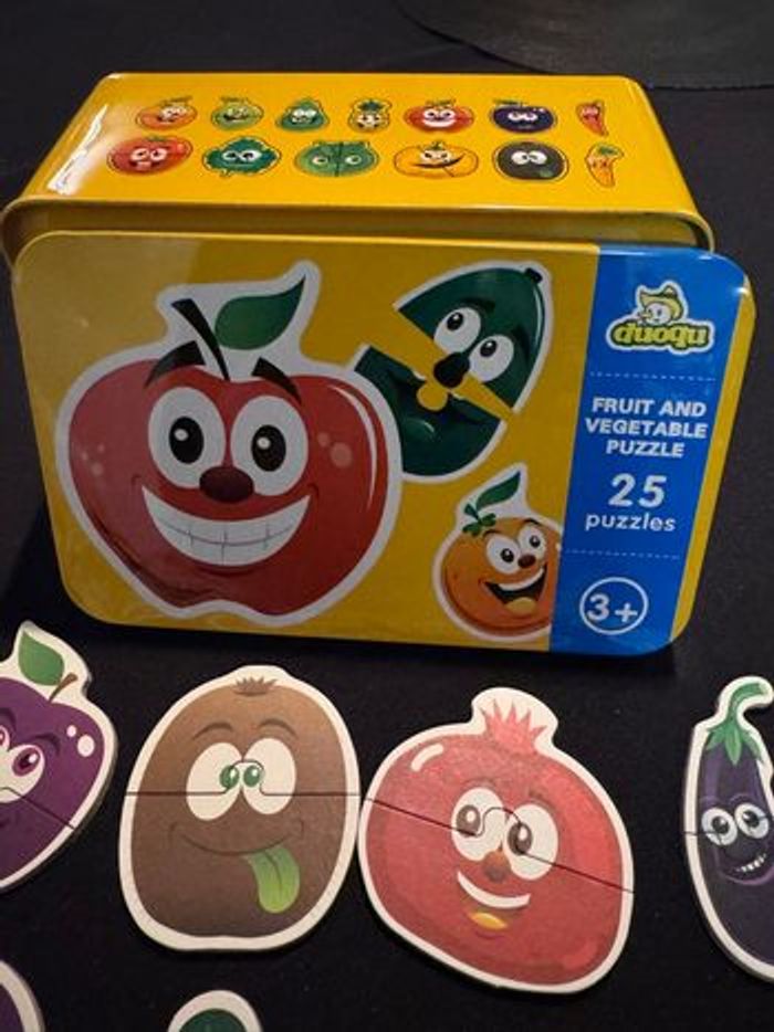 Puzzle 2 pièces X 25 fruits et légumes - photo numéro 2