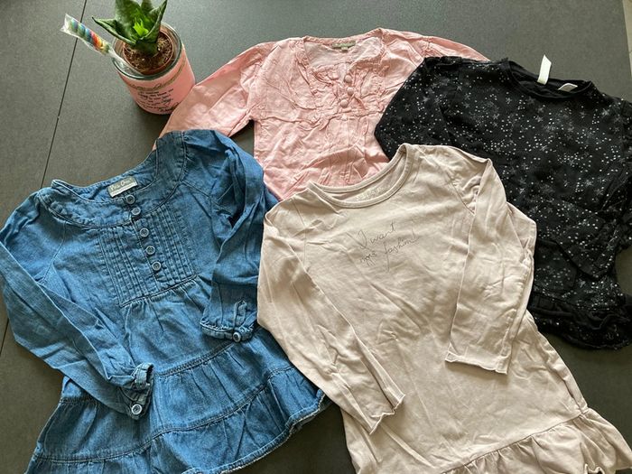 Lot ensemble tunique haut vêtement enfant fille taille 6 ans