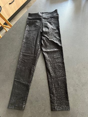 Legging simili cuir effet léopard taille S