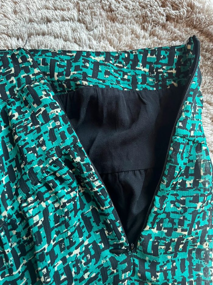 Jupe de la marque Rue Mazarine / L /vert et noir /Neuf avec étiquette - photo numéro 4