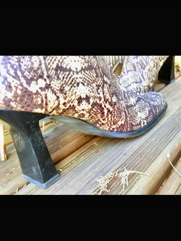 paire de bottes à talons bobine effet python serpent. - photo numéro 6