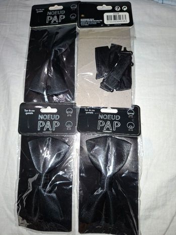 Nœud papillon tour de cou ajustable neuf