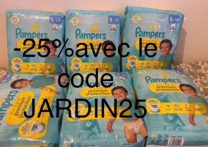 Six pack de couches Pampers taille 5 premuim