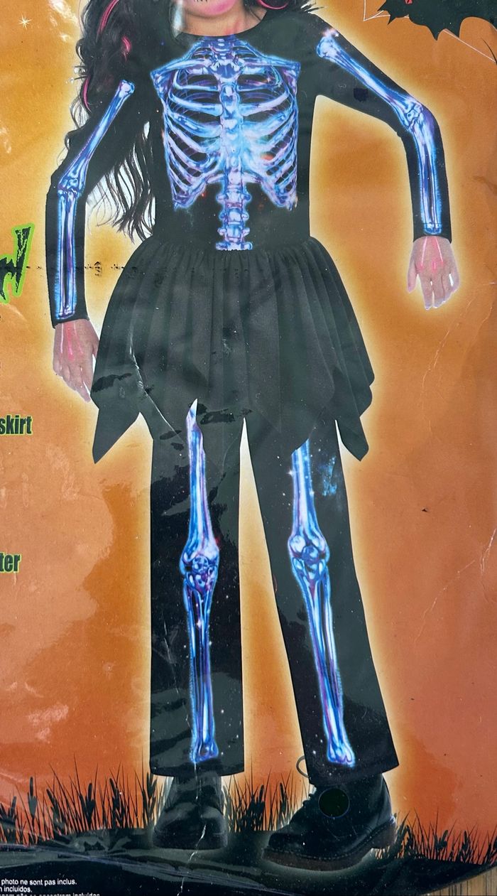 Déguisement fille “Futuristic Skeleton” 4-6 ans neuf sous emballage - photo numéro 3