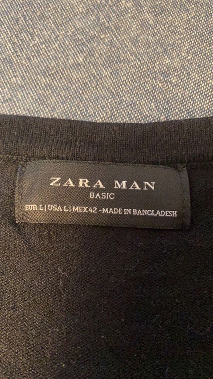 Pull ras de cou Zara (noir), L - photo numéro 2