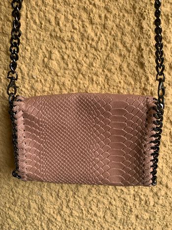 Petit sac en cuir italien avec finition effet python
