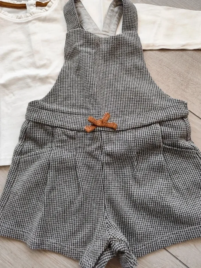 Ensemble salopette short et t-shirt - photo numéro 2