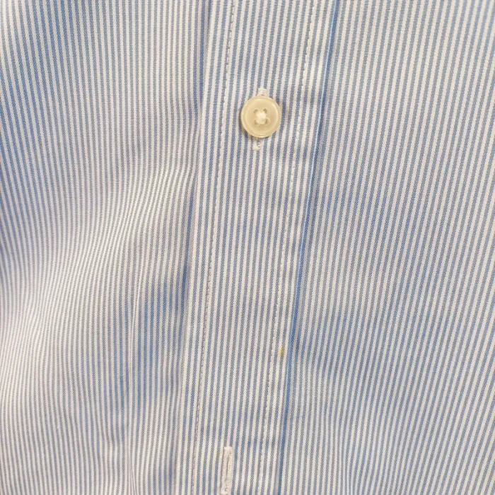 Chemise rayée bleu clair col boutonné coupe droite manches longues homme taille M A880 - photo numéro 8
