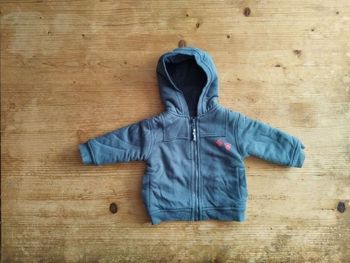 Blouson bébé polaire zippé gris - Taille 9 mois - TBE