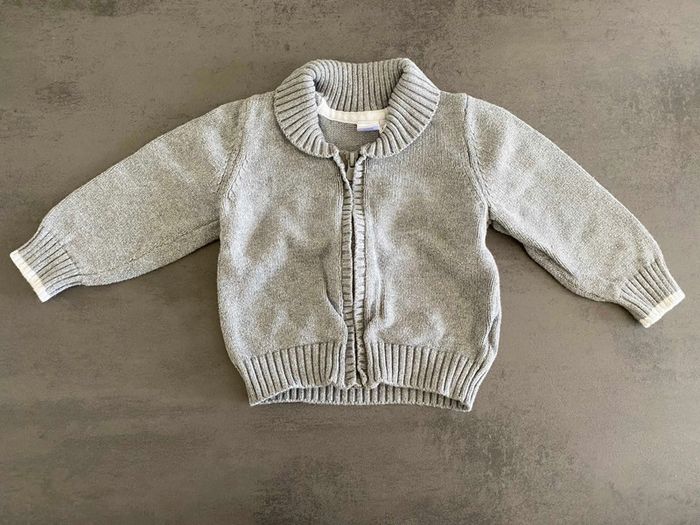Gilet zippé gris Z Grain de Blé