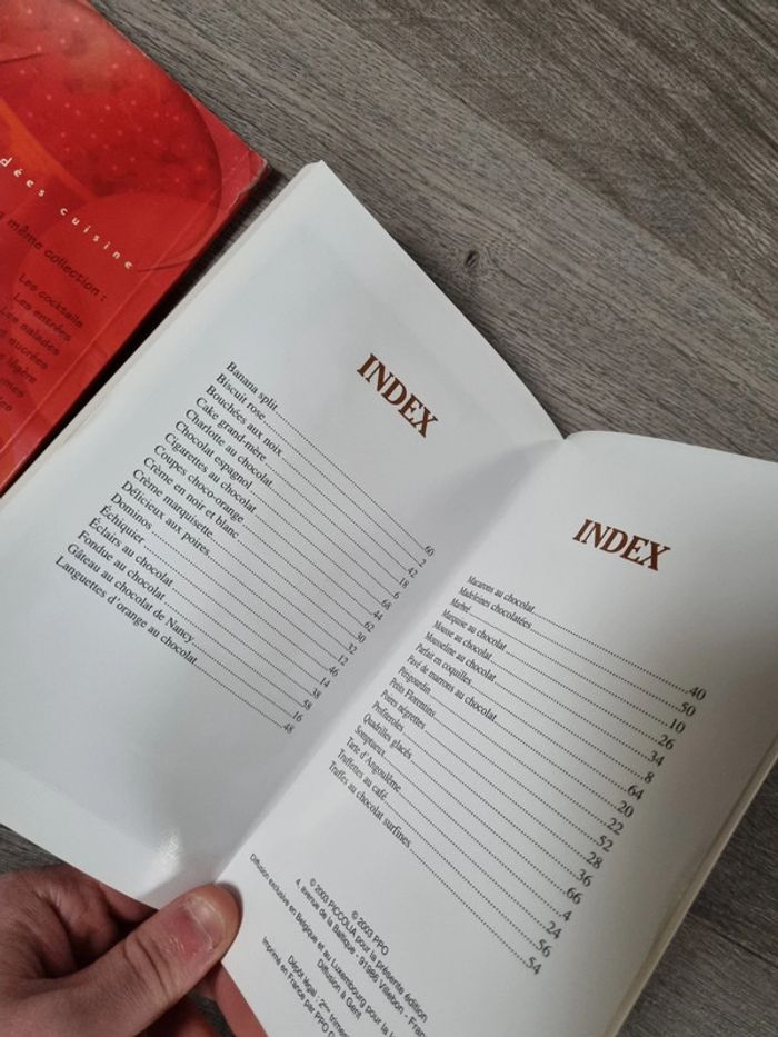 Lot de 2 livres recettes desserts et chocolat - photo numéro 4