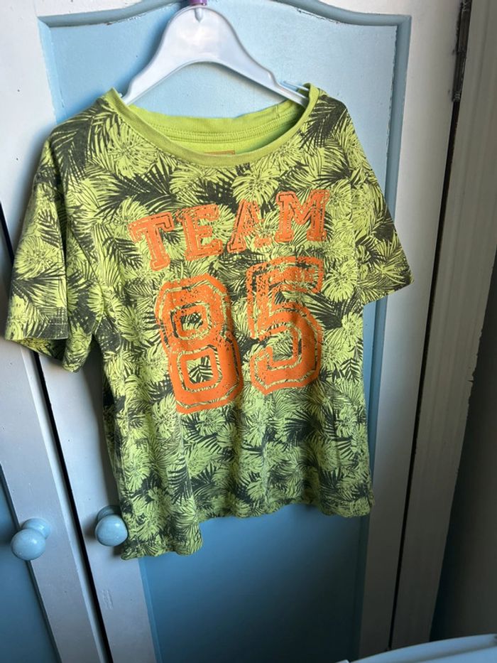 Tee shirt vert motif feuille, 6 ans, losan kids