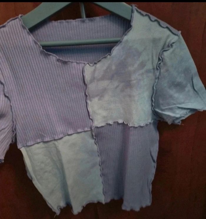 Crop top taille XS bi-matiere - photo numéro 3