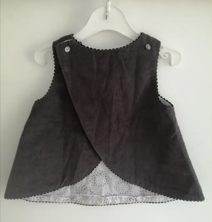 Robe jacadi velour côtelé marron - photo numéro 7