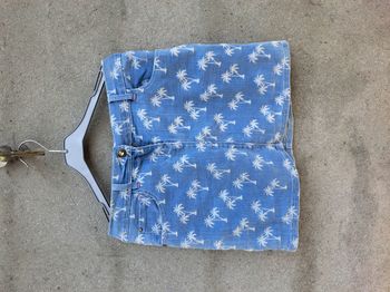 Jupe palmier en jean ajustable