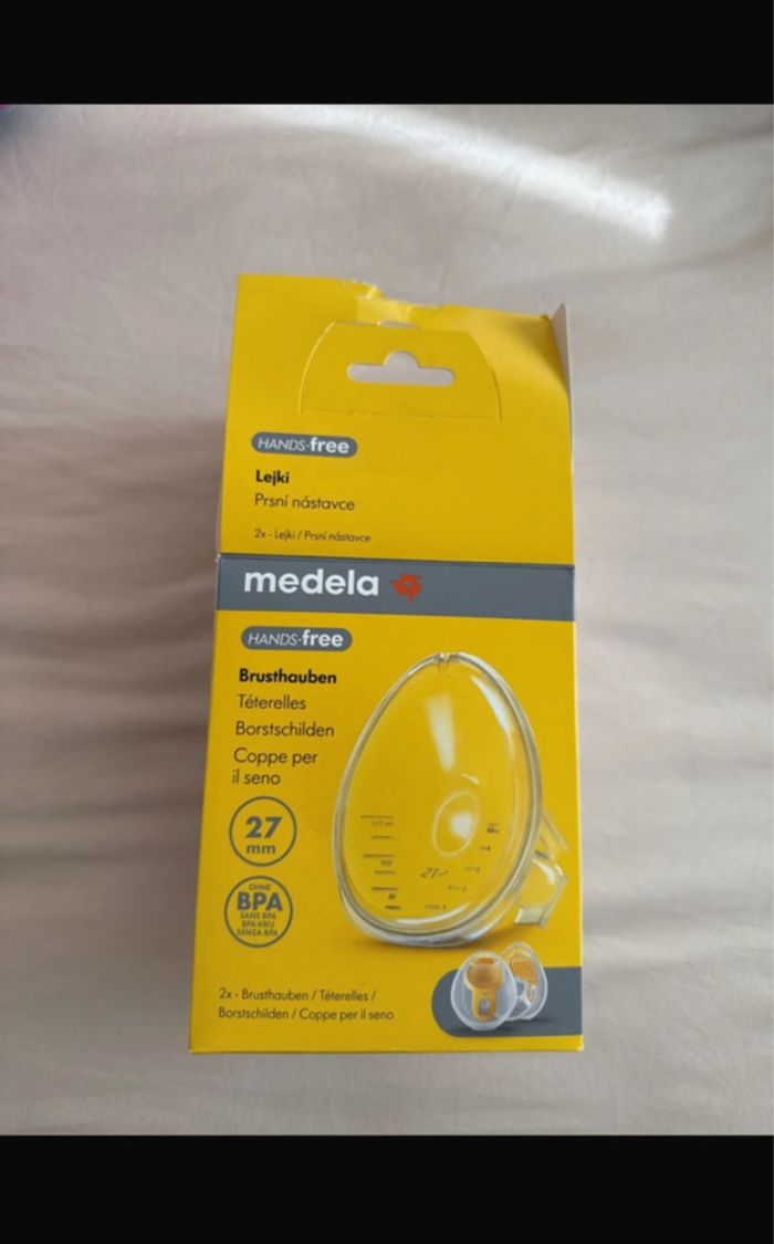 Téterelles  neuves 27mm pour tire lait Medela solo hands free
