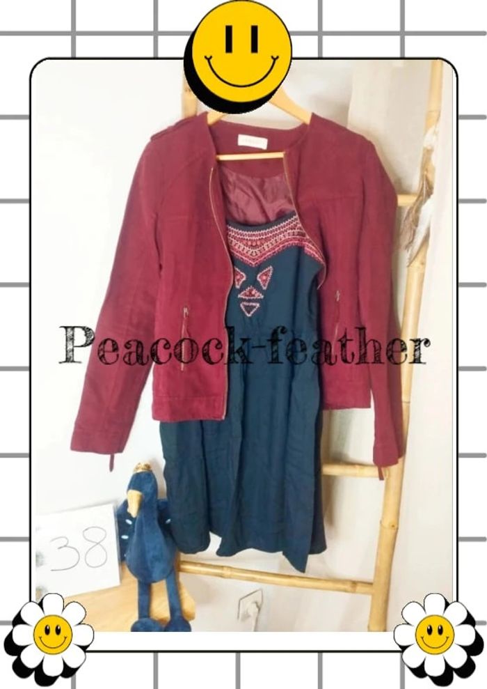 Robe noire et bordeaux 38