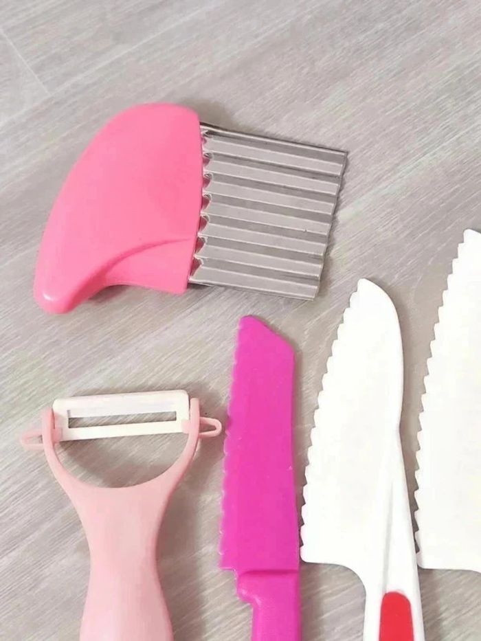 Ensemble de cuisine 6 pièces pour enfant neuf rouge rose - photo numéro 5