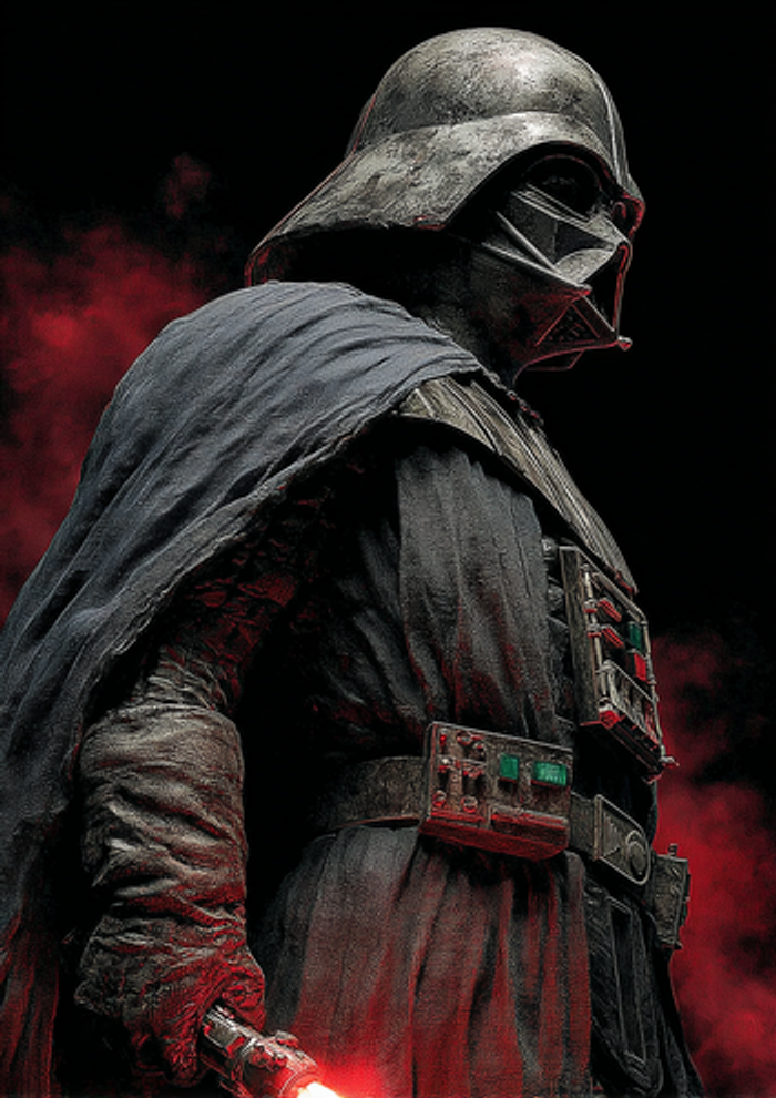Poster métallique 30cm x 42cm Vador Starwars Porte + aimant mural fourni. - photo numéro 3