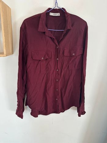 Chemisier unis mango bordeaux