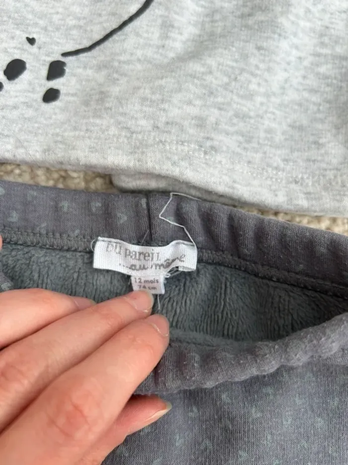 Pyjama bébé d'hiver doublé polaire chaud 2 pièces mixte - 12 mois - DPAM - photo numéro 4