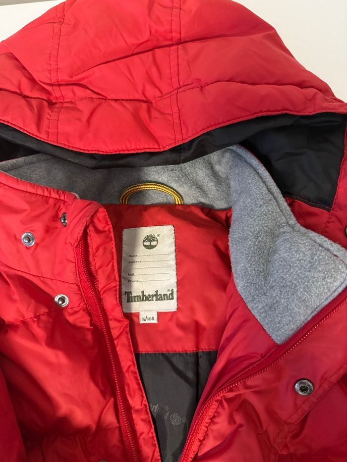 Doudoune Timberland rouge – Enfant 5/6 ans (110 cm) - photo numéro 6
